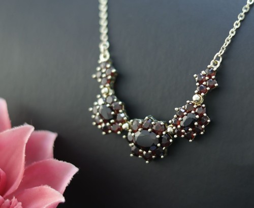 Granat collier kette 333er - kette,