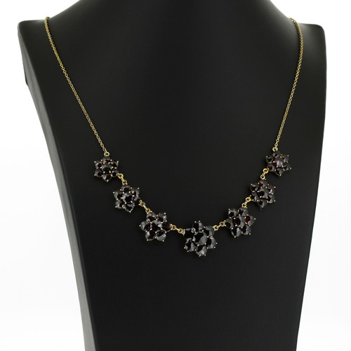 Granat collier 333 gold - granat, 8