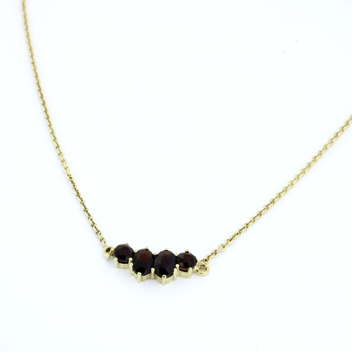 333 gold collier - gold, granat