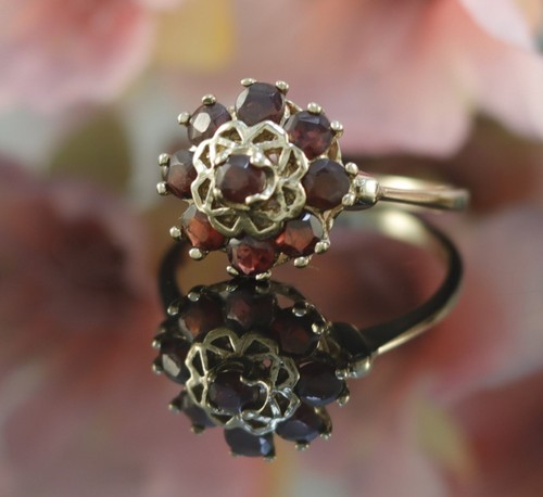 Granat ring 333er 8 karat - 333er,