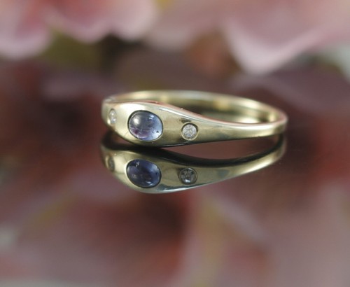 Saphir zirkonia ring - ring, 333er
